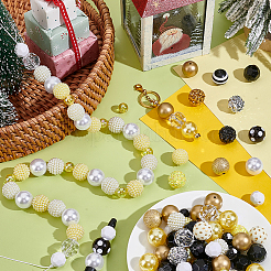 Round Resin & Acrylic & ABS Plastic Imitation Pearl Beads Findings Kits&nbsp;DIY-GA0009-08