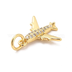 Rack Plating Brass Micro Pave Cubic Zirconia Charms&nbsp;X-KK-K270-39G