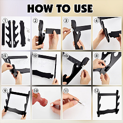 3-Tier MDF Board Wall Mounted Sword Display Rack&nbsp;ODIS-WH0043-256B