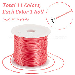 11 rolls 11 colors Flat Elastic Crystal String&nbsp;EW-PH0001-11
