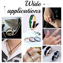 16Pcs 16 Style 201 Stainless Steel Grooved Finger Ring Settings&nbsp;STAS-PH0004-39
