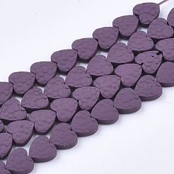 Spray Painted Non-magnetic Synthetic Hematite Beads Strands&nbsp;G-T124-34A
