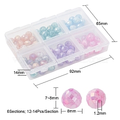 6 Colors Opaque Baking Paint Crackle Glass Beads Strands&nbsp;EGLA-YW0001-21
