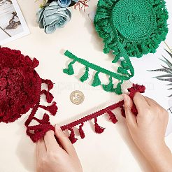5 Rolls 5 Colors Cotton Tassel Ribbons&nbsp;OCOR-CA0001-13