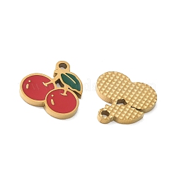 Fruit 304 Stainless Steel Enamel Pendants&nbsp;SA-CBA49D2-11G-11