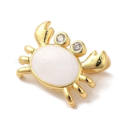 Rack Plating Brass Micro Pave Cubic Zirconia Pendants&nbsp;KK-U027-12-04G
