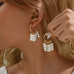 Elegant Zinc Alloy Round Stud Earrings&nbsp;LS-TP9784
