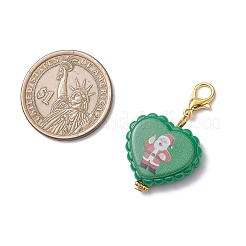 Christmas Printed Opaque Acrylic Pendant Decorations&nbsp;HJEW-JM04476