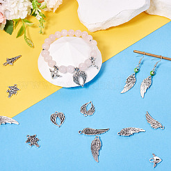 100Pcs 10 Styles Tibetan Style Alloy Pendants&nbsp;TIBEP-TA0001-43