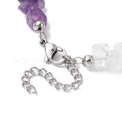 Chakra Natural Gemstone Chips Beaded Anklets for Women&nbsp;AJEW-AN00556