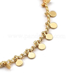 Brass Flat Round Charm Bracelets&nbsp;BJEW-JB05363