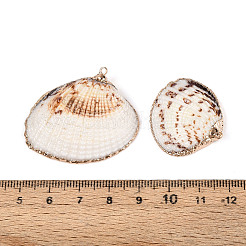 Electroplate Sea Shell Pendants&nbsp;SSHEL-T006-04