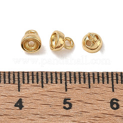 Brass Bead Cap Pendant Bails&nbsp;KK-CBA50B0-22G