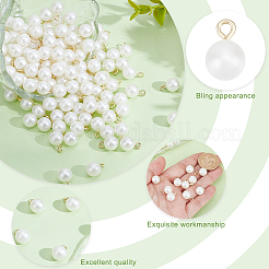 150Pcs Acrylic Pearl Pendants&nbsp;IFIN-HY0001-10