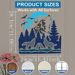 1Pc PET Hollow Out Drawing Painting Stencils&nbsp;DIY-MA0005-57