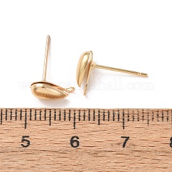 Brass Stud Earring Findings&nbsp;KK-F824-004G-A