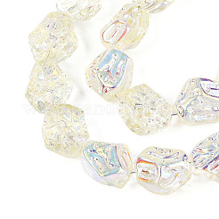 Transparency Electroplate Glass Beads Strands&nbsp;GLAA-T023-41A-08