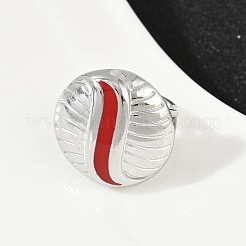 Flat Round 304 Stainless Steel Enamel Finger Rings for Women&nbsp;RJEW-G355-07P-02