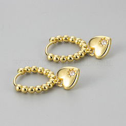Valentine's Day Brass Pave Clear Cubic Zirconia Hoop Earrings&nbsp;WG143DC-01