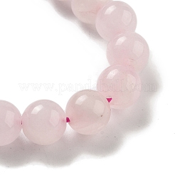 Round & Cat Head Natural Rose Quartz Beaded Stretch Bracelets for Women&nbsp;BJEW-K251-03C