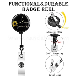 5Pcs 5 Style ABS Plastic Retractable Badge Reel&nbsp;AJEW-SZ0001-84