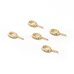 Rack Plating Brass Micro Pave Clear Cubic Zirconia Peg Bails&nbsp;KK-H431-58G
