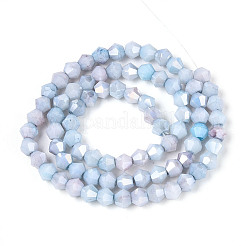 Ombre Effect Dyed Glass Beads Strands&nbsp;X-GLAA-T025-4mm-09H