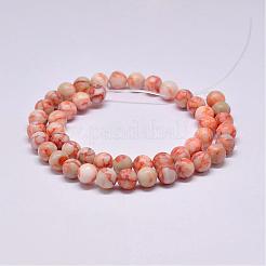 Natural Red Netstone Beads Strands&nbsp;G-F352-6mm