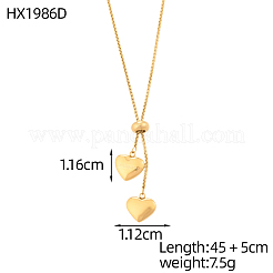 304 Stainless Steel Lariat Necklaces&nbsp;STAS-OY018-29G