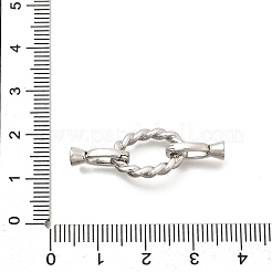 Oval Rack Plating Brass Fold Over Clasps&nbsp;KK-S508-14P