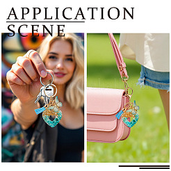 Heart with Butterfly Resin Keychains&nbsp;KEYC-TADJ0001-01B