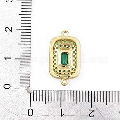 Brass Micro Pave Cubic Zirconia Connector Charms&nbsp;CU-CBAAB9C-01G-01