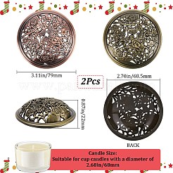 2Pcs 2 Colors Alloy Lid&nbsp;AJEW-GF0009-33