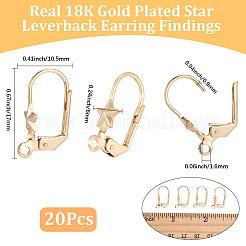 20Pcs Brass Leverback Earring Findings&nbsp;KK-BBC0029-10