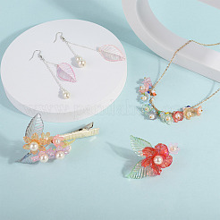 300Pcs 6 Style Transparent Acrylic Bead Caps&nbsp;TACR-CD0001-03