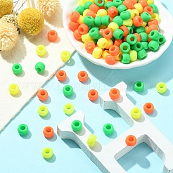 300Pcs 3 Colors Resin European Large Hole Beads&nbsp;RESI-YW0001-35