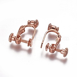 Brass Screw Clip-on Earring Converters Findings&nbsp;LS-KK-F785-04RG