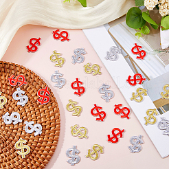 60Pcs 3 Colors Dollar Sign Computerized Embroidery Cloth Self Adhesive Patches&nbsp;PATC-FH0001-30