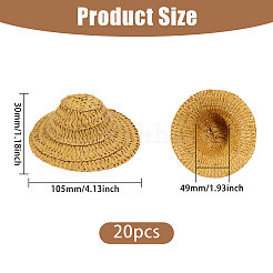 Mini Paper Imitation 
Straw Hat for Doll Decorative Accessories&nbsp;DOLL-WH0002-34