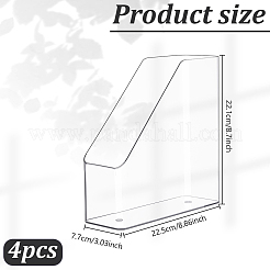 4Pcs Transparent Plastic File Folder Holders&nbsp;AJEW-GA0009-49