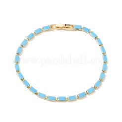 Synthetic Turquoise Tennis Bracelets&nbsp;KK-CBA964F-01G-02