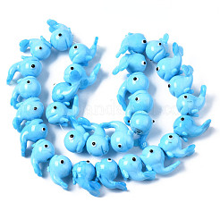 Handmade Bumpy Lampwork Beads Strands&nbsp;LAMP-Q031-010
