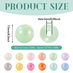 100G 357Pcs Opaque Acrylic Beads&nbsp;OACR-TA0004-15