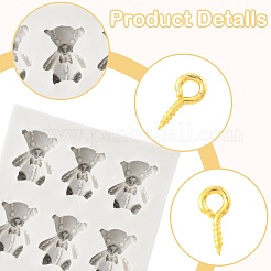 2Pcs Bear Shape DIY Silicone Molds&nbsp;DIY-FS0009-95
