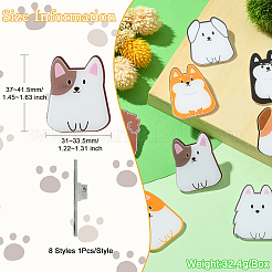 8Pcs 8 Styles Acrylic Brooches&nbsp;FIND-CJ0001-94
