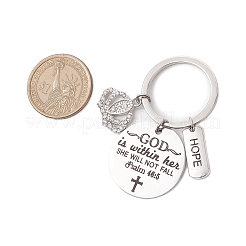 Alloy 201 Stainless Steel Pendants Keychain&nbsp;KEYC-JKC00840