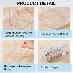 Rectangle Plastic Cable Organizer Storage Boxes&nbsp;PW-WG97164-01