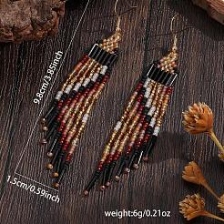 Bohemian Handmade Glass Seed Beads Dangle Earrings&nbsp;LH2376