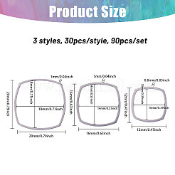 90Pcs 3 Styles 304 Stainless Steel Linking Rings&nbsp;STAS-CA0002-22