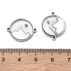 304 Stainless Steel & Natural Shell & Mustard Seed Pendants&nbsp;SA-CBA5608-03P